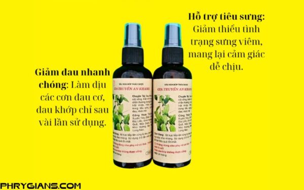 Dầu Xoa Bóp Thảo Dược Hỗ Trợ Cột Sống và Khớp